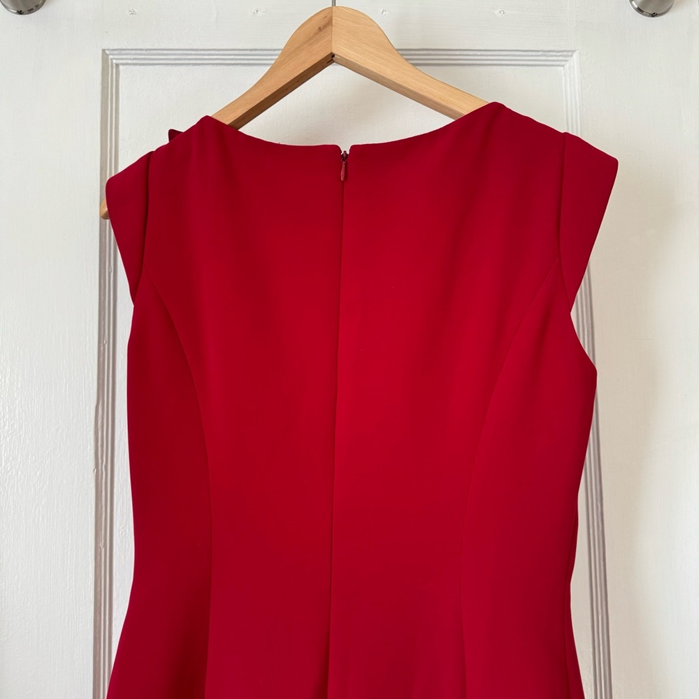 Tahari ASL Arthur S. Levine Holiday Red Bow Shift Dress - Picture 8 of 9